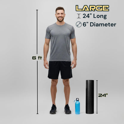 Fitizen Foam Roller – Muscle Massage Rehab Stiff Back Pain Physical Therapy Deep Tissue Firm Exercise Equipment Home Gym Stress Yoga Pilates for The Fit Citizen