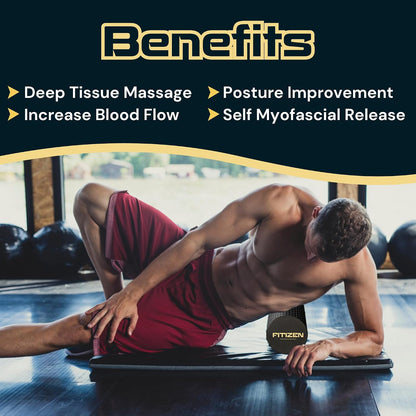 Fitizen Foam Roller – Muscle Massage Rehab Stiff Back Pain Physical Therapy Deep Tissue Firm Exercise Equipment Home Gym Stress Yoga Pilates for The Fit Citizen
