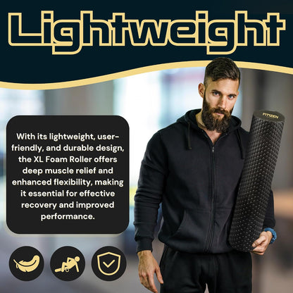 Fitizen Foam Roller – Muscle Massage Rehab Stiff Back Pain Physical Therapy Deep Tissue Firm Exercise Equipment Home Gym Stress Yoga Pilates for The Fit Citizen