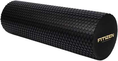 Fitizen Foam Roller – Muscle Massage Rehab Stiff Back Pain Physical Therapy Deep Tissue Firm Exercise Equipment Home Gym Stress Yoga Pilates for The Fit Citizen