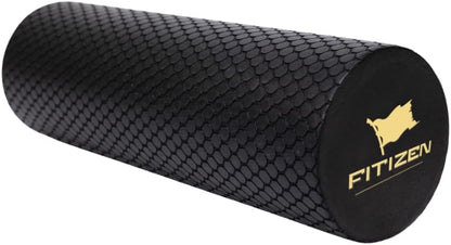 Fitizen Foam Roller – Muscle Massage Rehab Stiff Back Pain Physical Therapy Deep Tissue Firm Exercise Equipment Home Gym Stress Yoga Pilates for The Fit Citizen