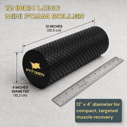 Fitizen Foam Roller – Muscle Massage Rehab Stiff Back Pain Physical Therapy Deep Tissue Firm Exercise Equipment Home Gym Stress Yoga Pilates for The Fit Citizen