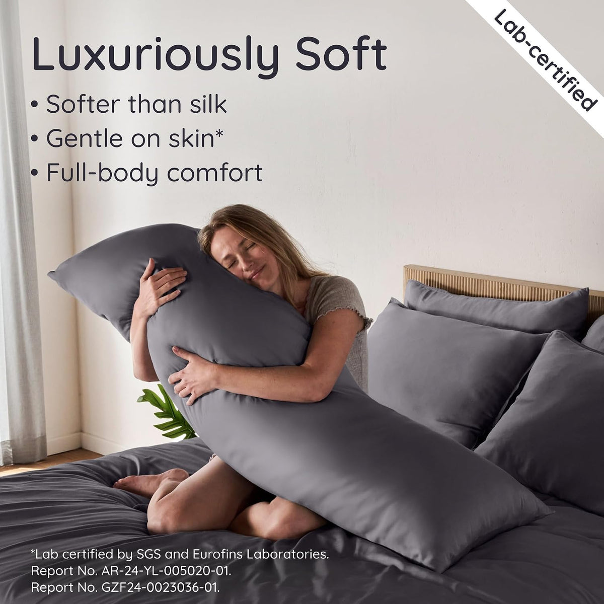 100% Viscose Derived from Bamboo Pillowcase Standard Size – Set of 2 Cooling Pillow Cases Standard Size, Breathable & Anti Acne Pillowcase, Cooling Pillow Cover, Envelope Closure (Sea Glass)