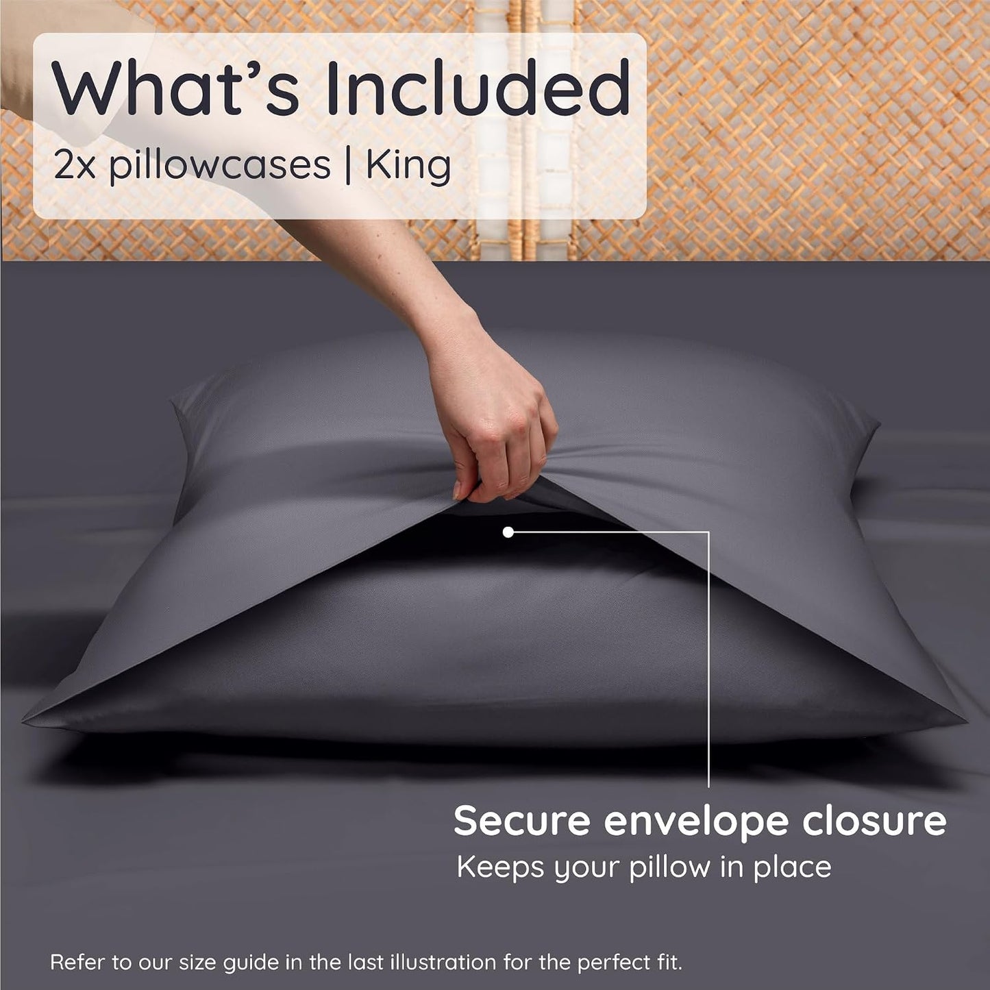 100% Viscose Derived from Bamboo Pillowcase Standard Size – Set of 2 Cooling Pillow Cases Standard Size, Breathable & Anti Acne Pillowcase, Cooling Pillow Cover, Envelope Closure (Sea Glass)