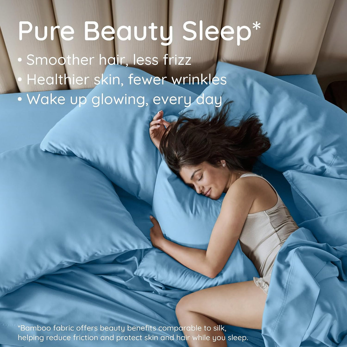 100% Viscose Derived from Bamboo Pillowcase Standard Size – Set of 2 Cooling Pillow Cases Standard Size, Breathable & Anti Acne Pillowcase, Cooling Pillow Cover, Envelope Closure (Sea Glass)