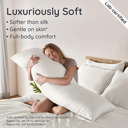 100% Viscose Derived from Bamboo Pillowcase Standard Size – Set of 2 Cooling Pillow Cases Standard Size, Breathable & Anti Acne Pillowcase, Cooling Pillow Cover, Envelope Closure (Sea Glass)
