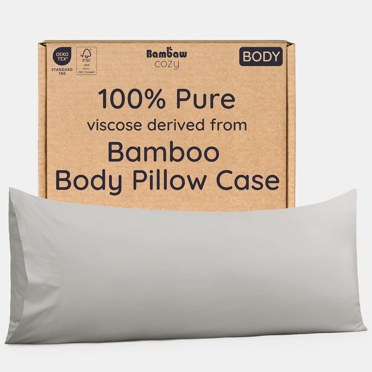 100% Viscose Derived from Bamboo Pillowcase Standard Size – Set of 2 Cooling Pillow Cases Standard Size, Breathable & Anti Acne Pillowcase, Cooling Pillow Cover, Envelope Closure (Sea Glass)