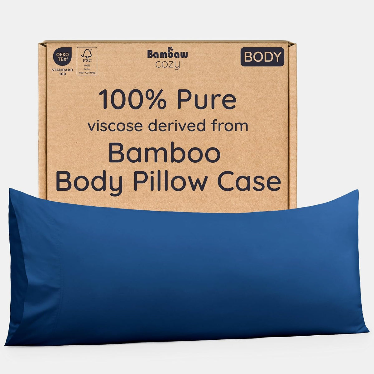 100% Viscose Derived from Bamboo Pillowcase Standard Size – Set of 2 Cooling Pillow Cases Standard Size, Breathable & Anti Acne Pillowcase, Cooling Pillow Cover, Envelope Closure (Sea Glass)