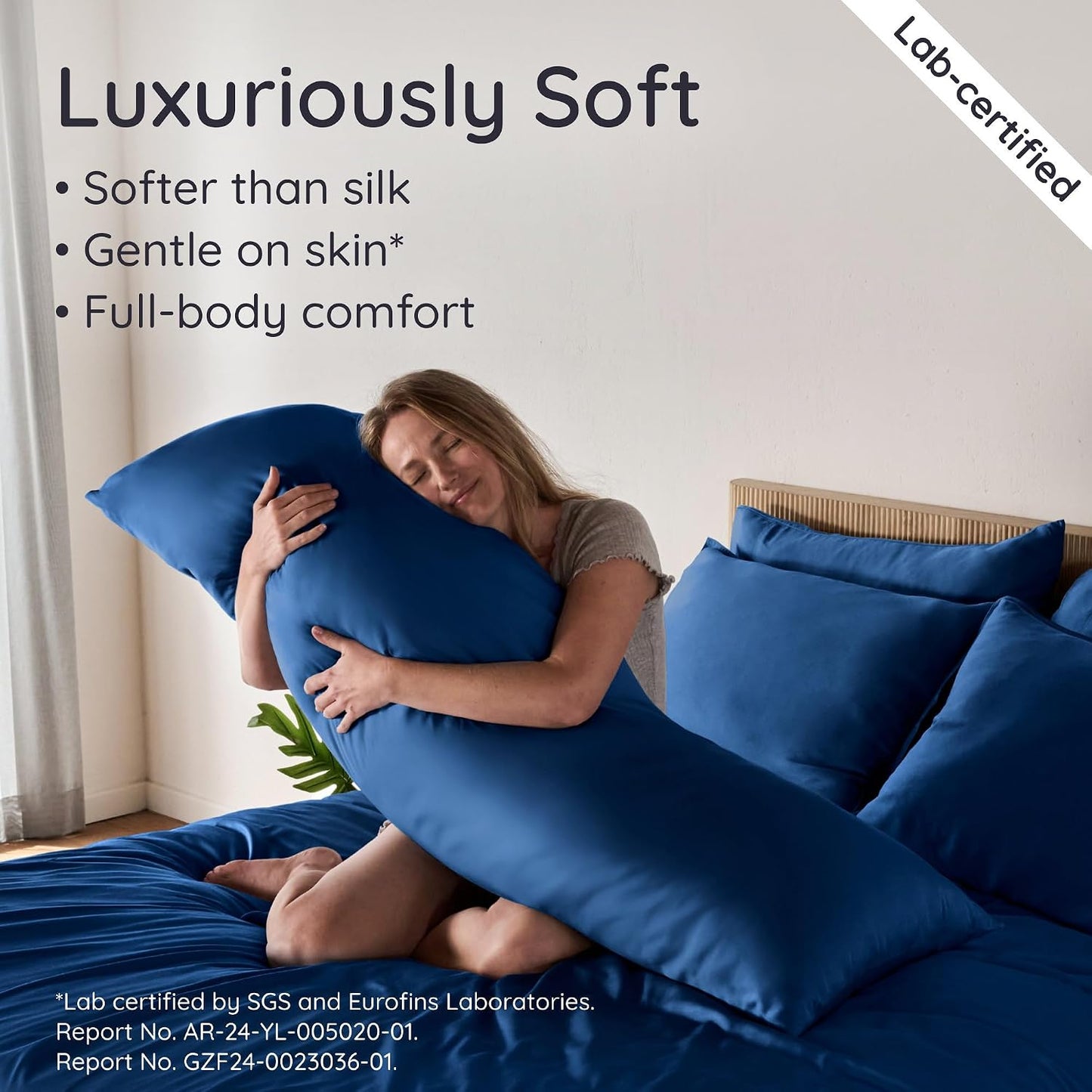 100% Viscose Derived from Bamboo Pillowcase Standard Size – Set of 2 Cooling Pillow Cases Standard Size, Breathable & Anti Acne Pillowcase, Cooling Pillow Cover, Envelope Closure (Sea Glass)