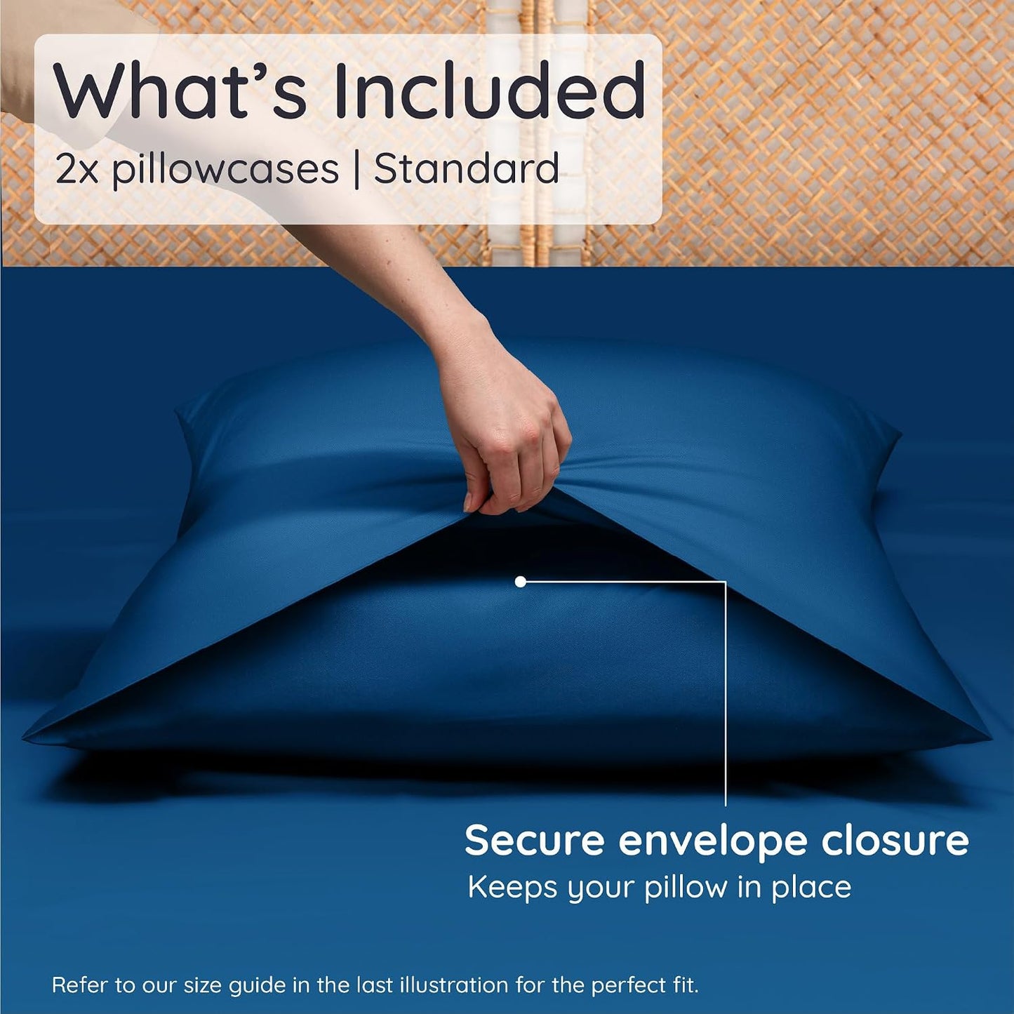 100% Viscose Derived from Bamboo Pillowcase Standard Size – Set of 2 Cooling Pillow Cases Standard Size, Breathable & Anti Acne Pillowcase, Cooling Pillow Cover, Envelope Closure (Sea Glass)