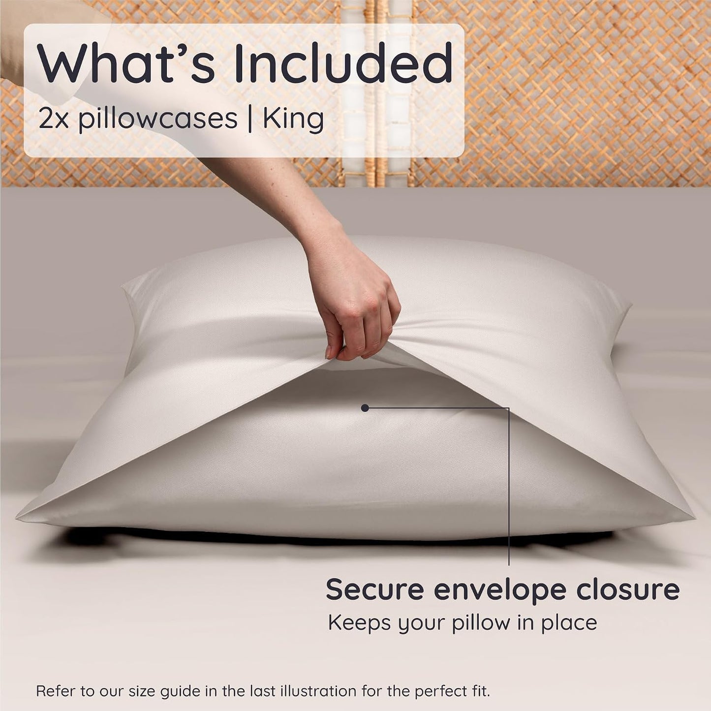 100% Viscose Derived from Bamboo Pillowcase Standard Size – Set of 2 Cooling Pillow Cases Standard Size, Breathable & Anti Acne Pillowcase, Cooling Pillow Cover, Envelope Closure (Sea Glass)