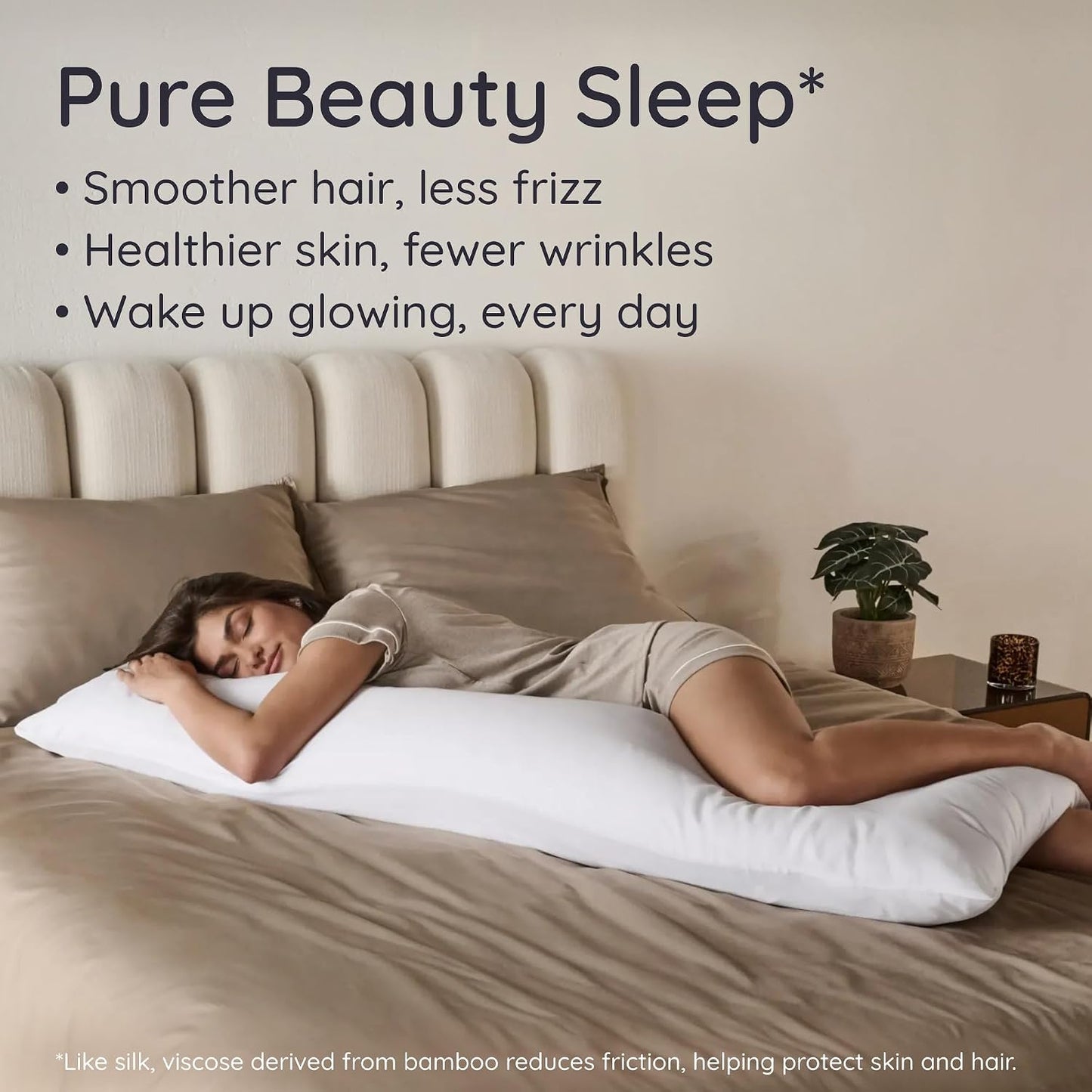 100% Viscose Derived from Bamboo Pillowcase Standard Size – Set of 2 Cooling Pillow Cases Standard Size, Breathable & Anti Acne Pillowcase, Cooling Pillow Cover, Envelope Closure (Sea Glass)