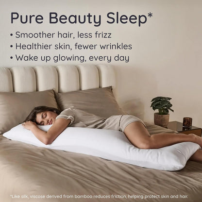 100% Viscose Derived from Bamboo Pillowcase Standard Size – Set of 2 Cooling Pillow Cases Standard Size, Breathable & Anti Acne Pillowcase, Cooling Pillow Cover, Envelope Closure (Sea Glass)