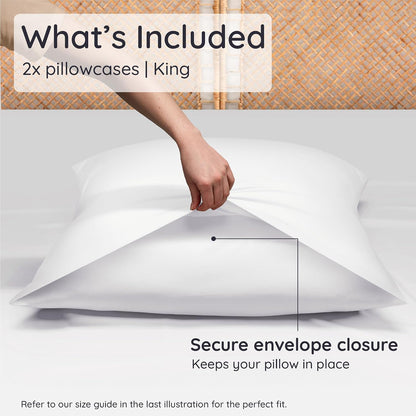 100% Viscose Derived from Bamboo Pillowcase Standard Size – Set of 2 Cooling Pillow Cases Standard Size, Breathable & Anti Acne Pillowcase, Cooling Pillow Cover, Envelope Closure (Sea Glass)