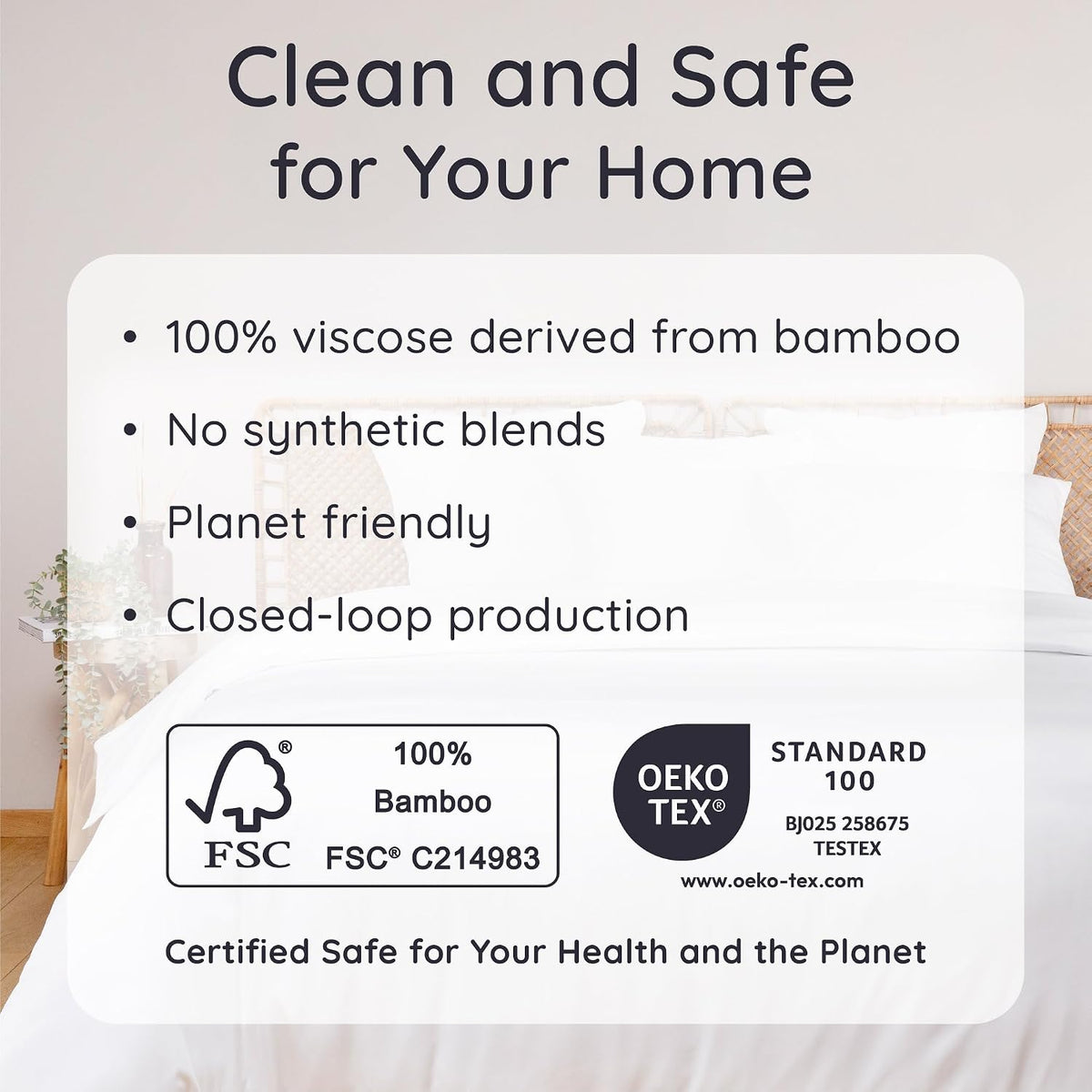 100% Viscose Derived from Bamboo Pillowcase Standard Size – Set of 2 Cooling Pillow Cases Standard Size, Breathable & Anti Acne Pillowcase, Cooling Pillow Cover, Envelope Closure (Sea Glass)