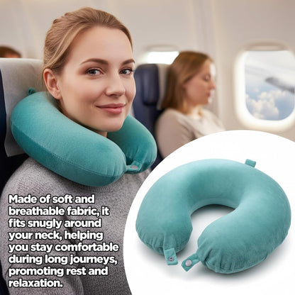 2 Pack Neck Pillow Covers with Zipper, Washable U Shaped Replacement Cover, Reusable Travel Pillow Cover, Soft Smooth Plush Fabric, Universal Fit Airplane Pillows Case
