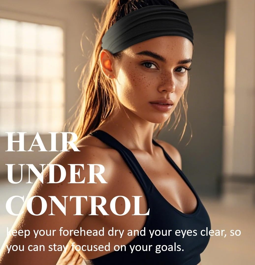 Sweat Bands Headbands for Women: Workout Headbands for Women Non Slip, Sweatbands for Sports Yoga Running