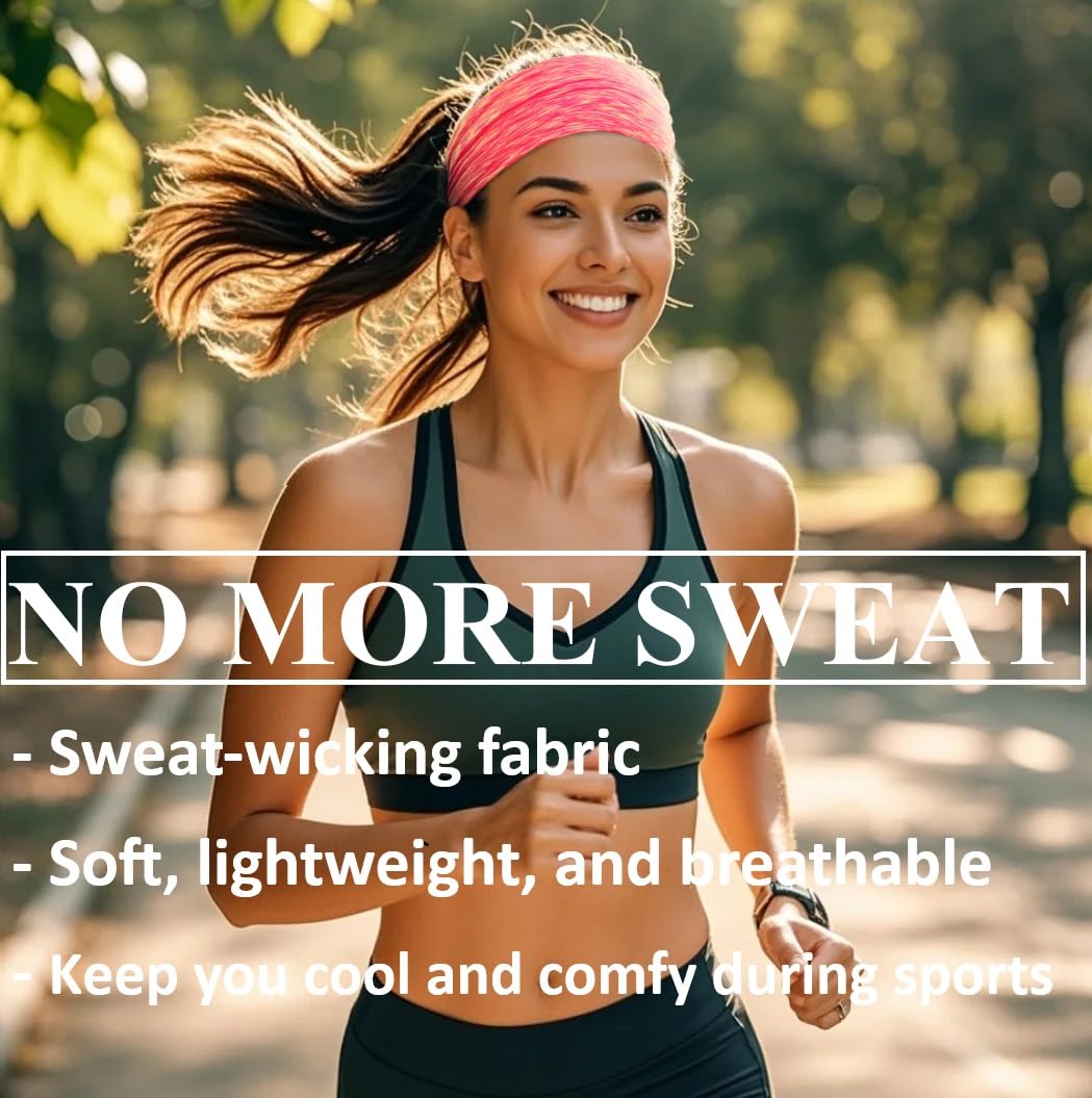 Sweat Bands Headbands for Women: Workout Headbands for Women Non Slip, Sweatbands for Sports Yoga Running