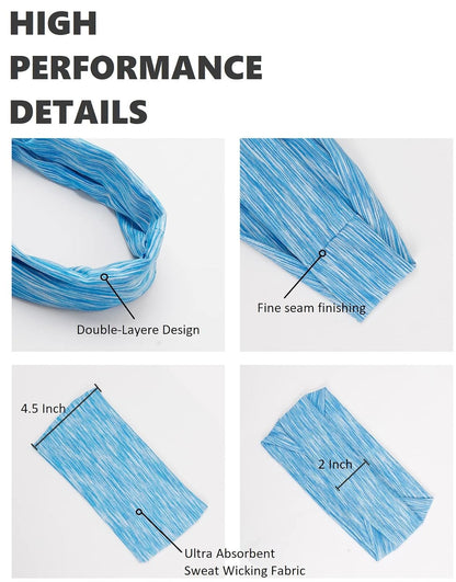Sweat Bands Headbands for Women: Workout Headbands for Women Non Slip, Sweatbands for Sports Yoga Running