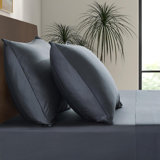 King Envelope Pillowcase Set | 100% Viscose Made from Bamboo | Organically Grown | Ultra Soft | Cooling | 2pcs [Coastal Green]