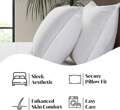 King Envelope Pillowcase Set | 100% Viscose Made from Bamboo | Organically Grown | Ultra Soft | Cooling | 2pcs [Coastal Green]