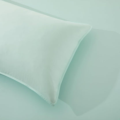 King Envelope Pillowcase Set | 100% Viscose Made from Bamboo | Organically Grown | Ultra Soft | Cooling | 2pcs [Coastal Green]