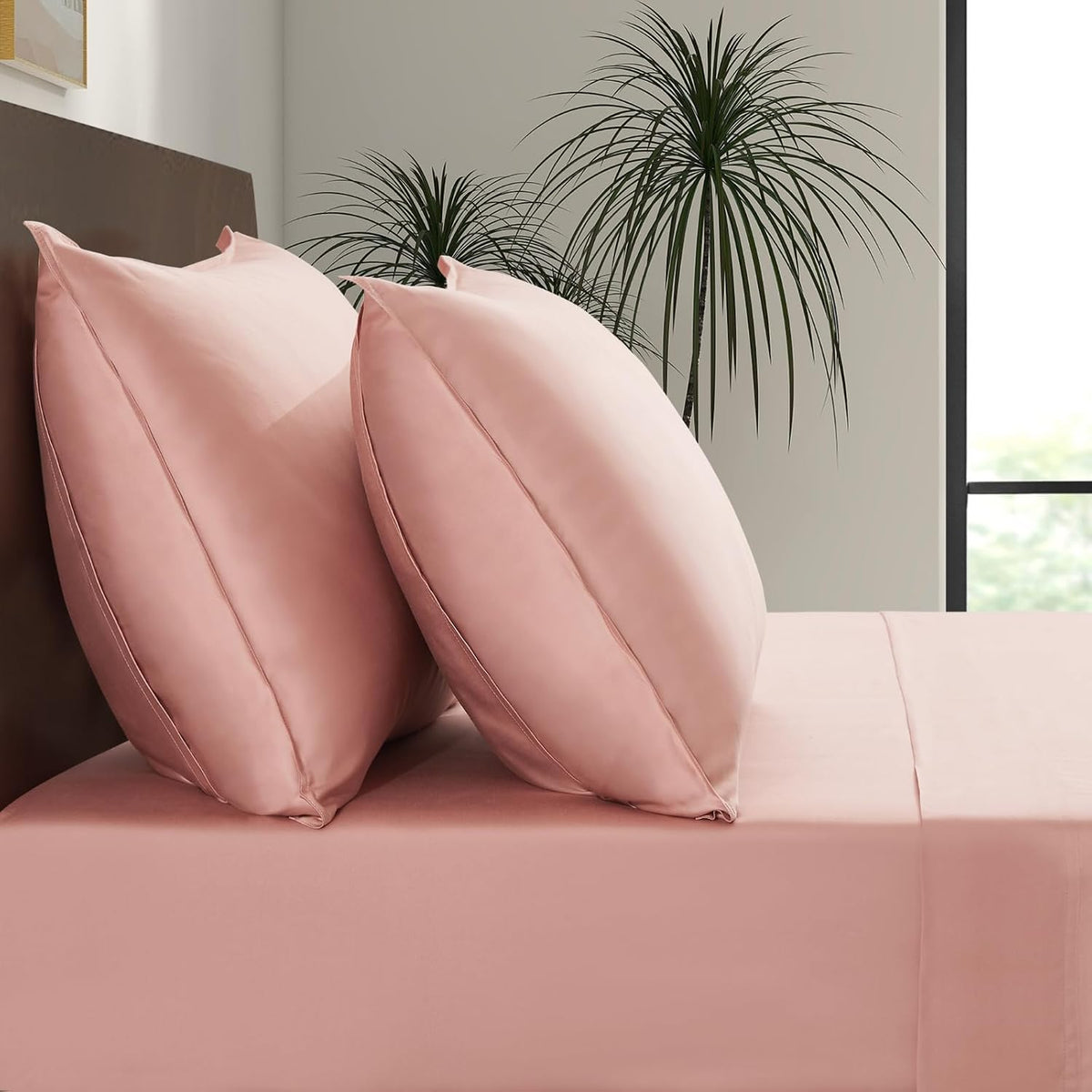 King Envelope Pillowcase Set | 100% Viscose Made from Bamboo | Organically Grown | Ultra Soft | Cooling | 2pcs [Coastal Green]