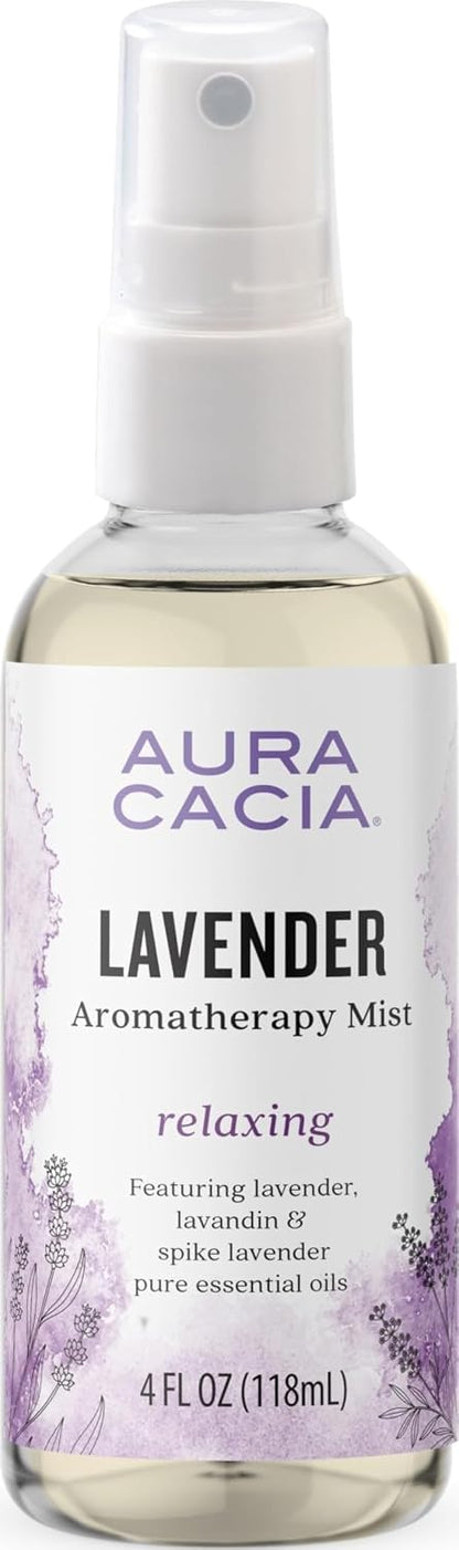 Relaxing Lavender Aromatherapy Mist, 4-Ounce, Lavender Pure Essential Oils, Sweet & Floral Aroma
