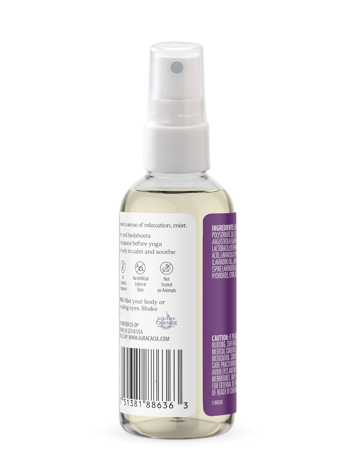 Relaxing Lavender Aromatherapy Mist, 4-Ounce, Lavender Pure Essential Oils, Sweet & Floral Aroma