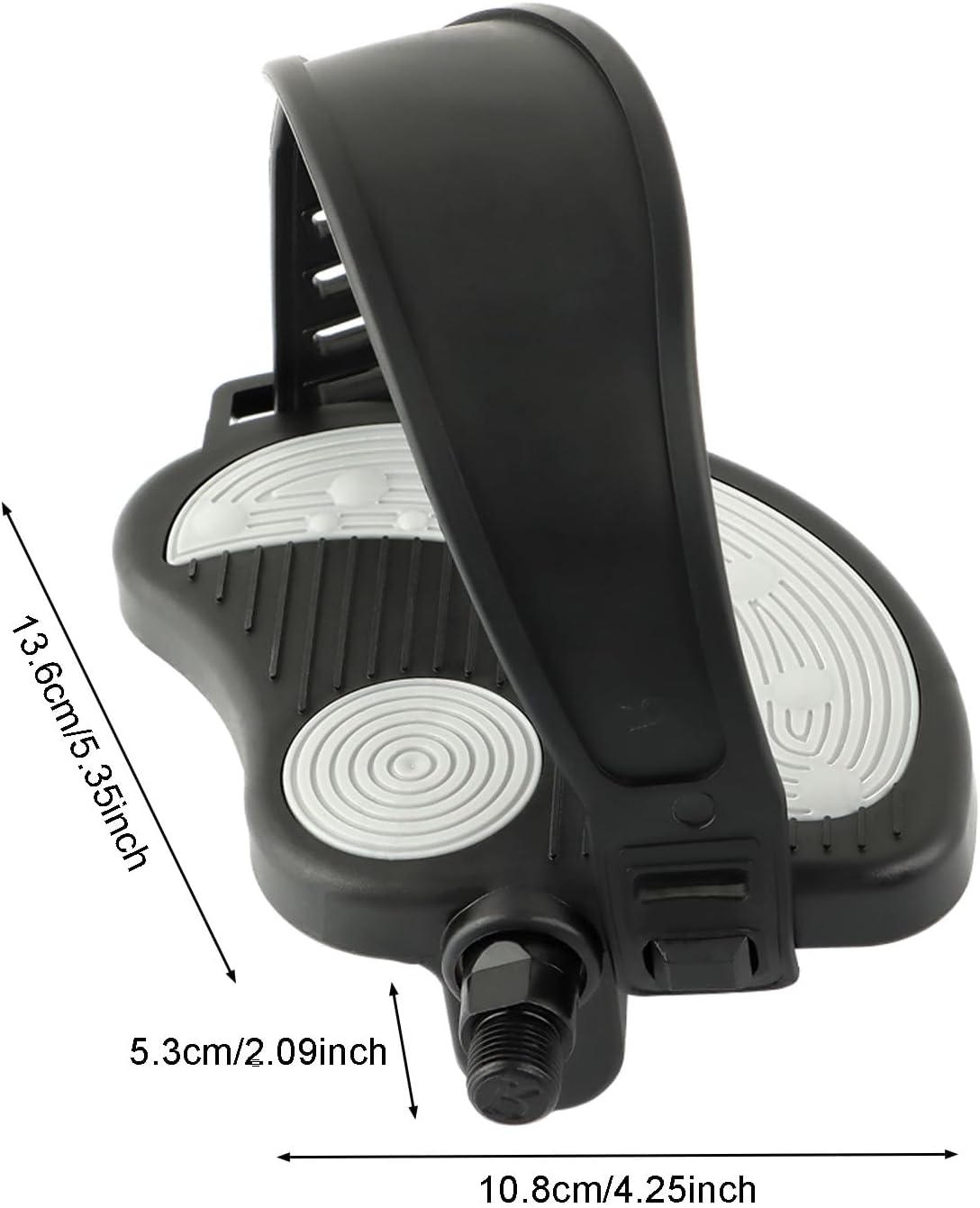 Exercise Bike Pedals with Straps, Stationary Recumbent Bike Pedals, 1/2" Thread for Spin Bike, Indoor Stationary Exercise Bike, Stationary Recumbent Bicycle Replacement Parts, Short Axis