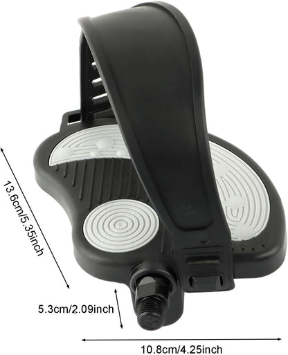 Exercise Bike Pedals with Straps, Stationary Recumbent Bike Pedals, 1/2" Thread for Spin Bike, Indoor Stationary Exercise Bike, Stationary Recumbent Bicycle Replacement Parts, Short Axis