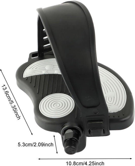 Exercise Bike Pedals with Straps, Stationary Recumbent Bike Pedals, 1/2" Thread for Spin Bike, Indoor Stationary Exercise Bike, Stationary Recumbent Bicycle Replacement Parts, Short Axis