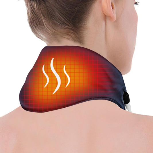 Neck Heating Pad, Small Portable Heated Neck Wrap with Adjustable Time and Temperature Control, USB Powered Neck Pain Relief, Stiffness Relief or Postoperative Recovery Pink