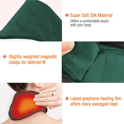 Neck Heating Pad, Small Portable Heated Neck Wrap with Adjustable Time and Temperature Control, USB Powered Neck Pain Relief, Stiffness Relief or Postoperative Recovery Pink