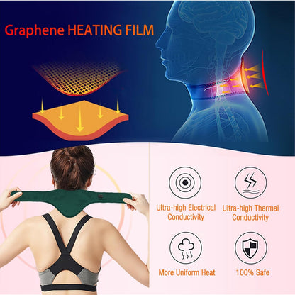 Neck Heating Pad, Small Portable Heated Neck Wrap with Adjustable Time and Temperature Control, USB Powered Neck Pain Relief, Stiffness Relief or Postoperative Recovery Pink