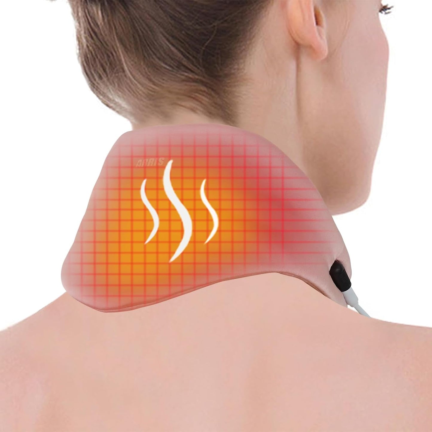 Neck Heating Pad, Small Portable Heated Neck Wrap with Adjustable Time and Temperature Control, USB Powered Neck Pain Relief, Stiffness Relief or Postoperative Recovery Pink