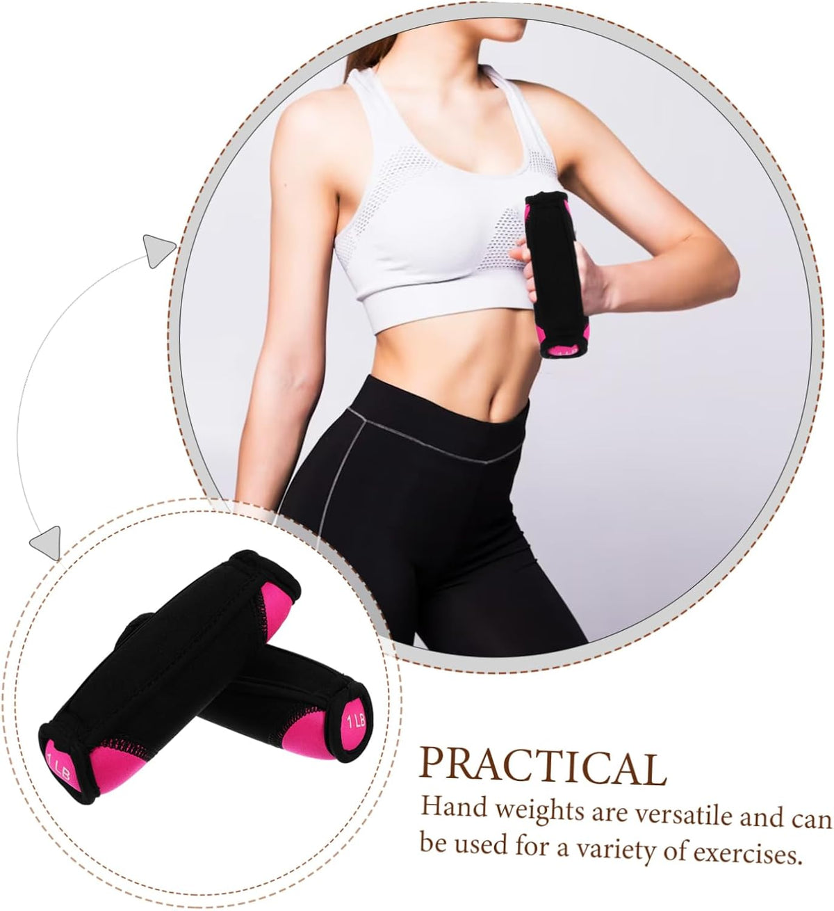 1pair Soft Dumbbells for Walking and Running Comfortable Sandbag Hand Weights for Exercise Fitness Training and Aerobics Lb Each