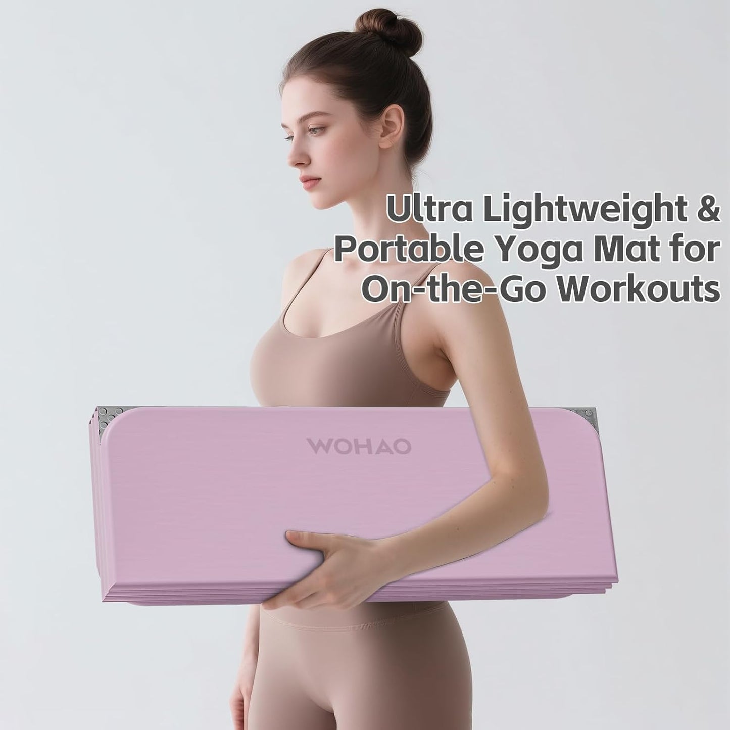 7-Fold Yoga Mat 70"x24" - 1/2 Inch Thick Folding Exercise Mat, Compact Non-Slip TPE Mat for Travel, Storage, Yoga & Home Gym, Lightweight & Portable