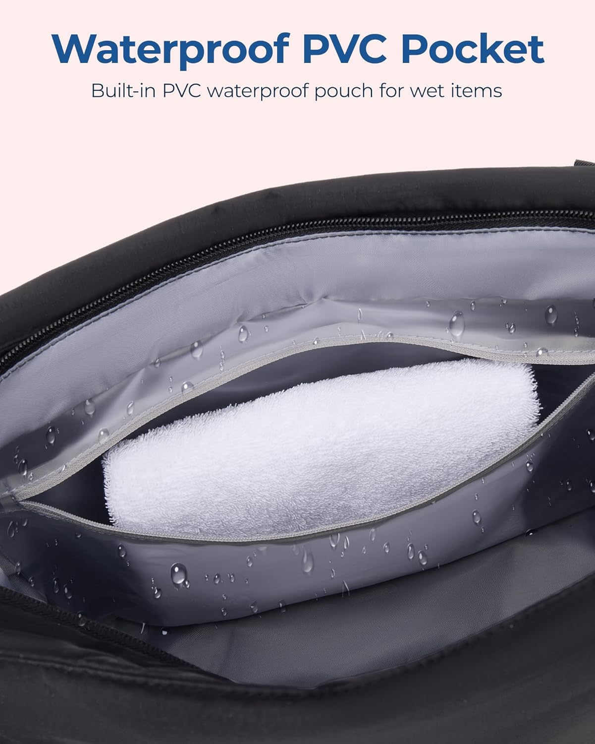 Tote Bag for Women with Zipper and Yoga Mat Straps Quilted Gym Tote for Travel, Work, Sport