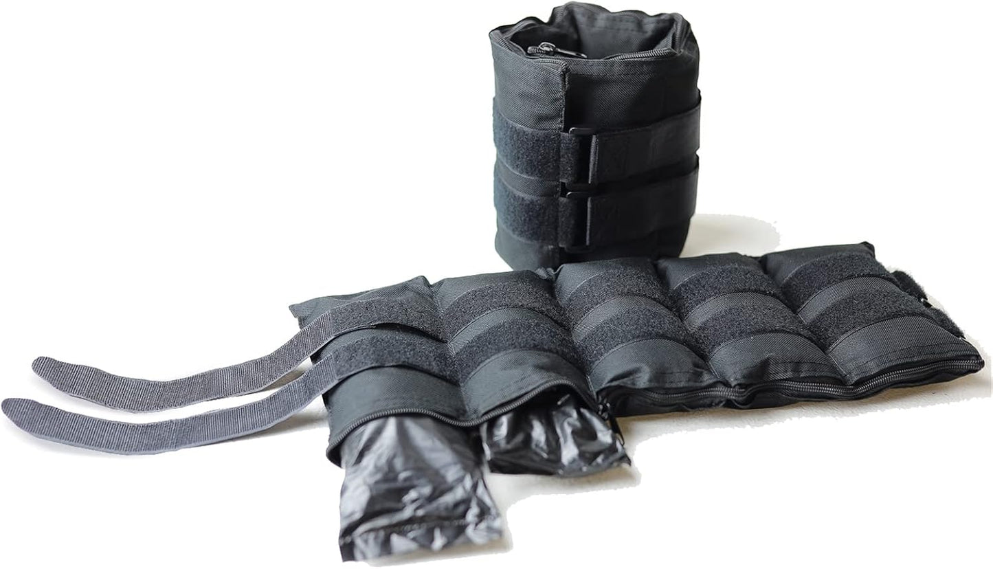 Barbell Adjustable Ankle Weights |10-20lb Pair | Black