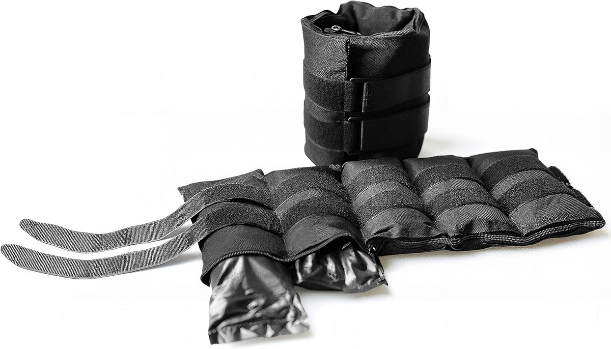 Barbell Adjustable Ankle Weights |10-20lb Pair | Black