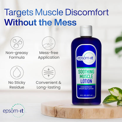 Soothing Muscle Magnesium Lotion, Epsom Salt, Arnica Cream, 1-Pack