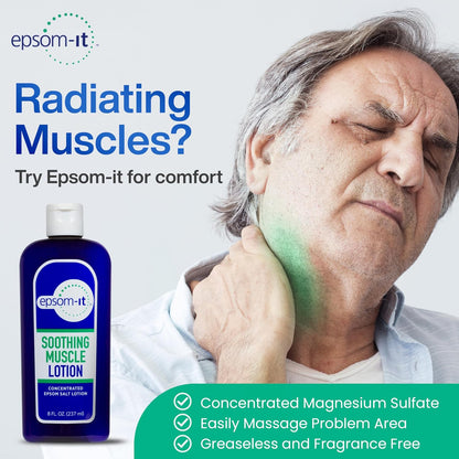 Soothing Muscle Magnesium Lotion, Epsom Salt, Arnica Cream, 1-Pack