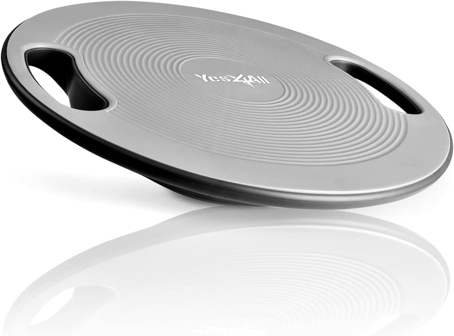 Wobble Balance Board, Plastic Stability Trainer with Handles for Standing Desk, Core Training & Home Gym Workout
