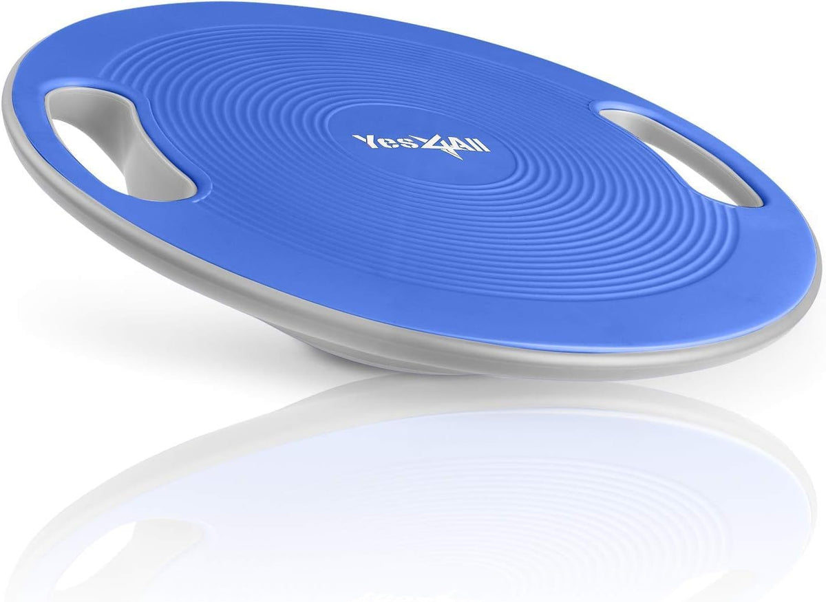 Wobble Balance Board, Plastic Stability Trainer with Handles for Standing Desk, Core Training & Home Gym Workout