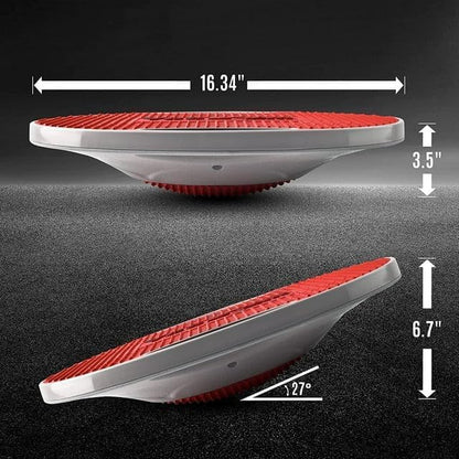 Wobble Balance Board, Plastic Stability Trainer with Handles for Standing Desk, Core Training & Home Gym Workout