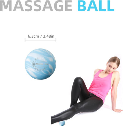 Massage Ball, Lacrosse Ball for Trigger Point Therapy, Deep Tissue, Myofascial Release, Sore Muscle Relief Massager for Neck, Shoulder, Back, Legs, Foot or Muscle Tension - Gold