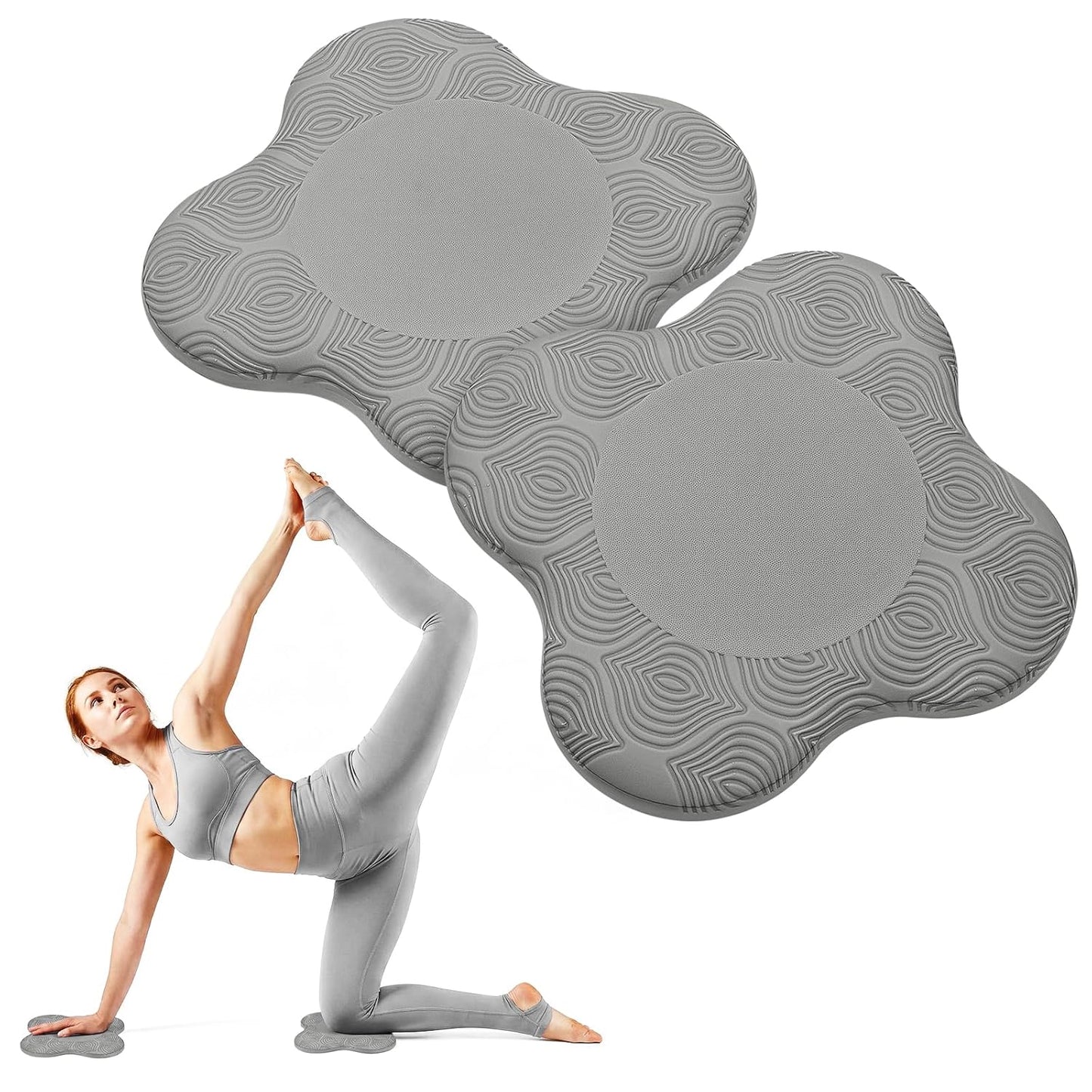 Yoga Knee Pads Set of 2 – Extra Soft Non-Slip Yoga Knee Pad Cushion for Knees Elbows Wrists – Pilates & Workout Knee Pads for Floor Exercises, Kneeling, Stretching, Fitness, Blue