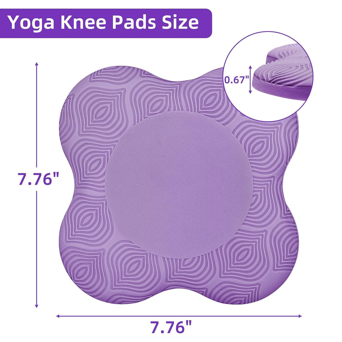 Yoga Knee Pads Set of 2 – Extra Soft Non-Slip Yoga Knee Pad Cushion for Knees Elbows Wrists – Pilates & Workout Knee Pads for Floor Exercises, Kneeling, Stretching, Fitness, Blue