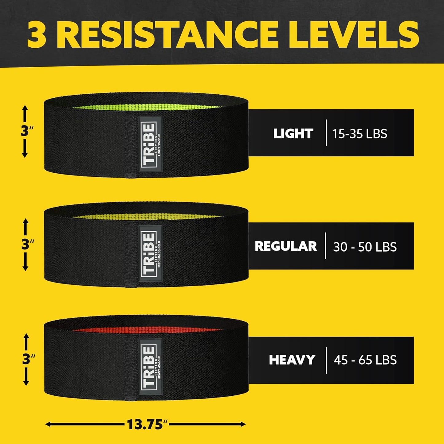 Resistance Bands for Working Out - 3 Pack Fabric Workout Bands for Women and Men - Booty Bands for Legs and Glute - Non Slip Exercise Bands Set for Squat Hip Thigh